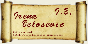 Irena Belošević vizit kartica